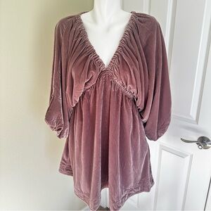 Free People Portia Velvet Babydoll Minidress